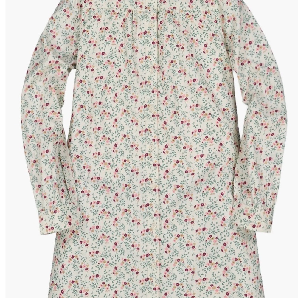 Hope & Henry Cream Floral Peter Pan Collar Dress 6 Organic Cotton - Picture 2 of 13